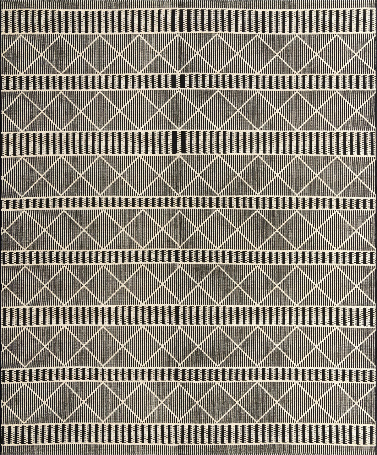Seaside Lattice Collection Area Rug -  Glade Rectangle Black  lifestyle 2