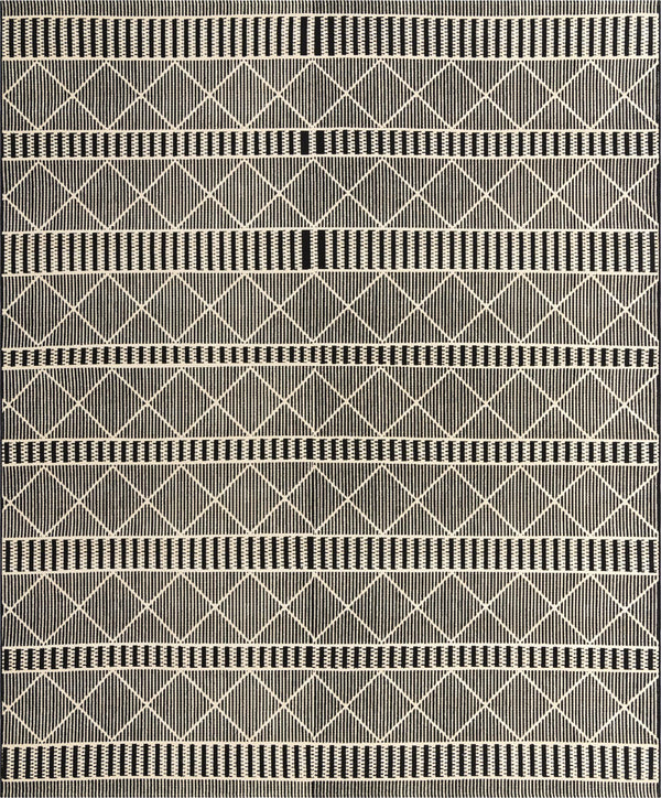 Seaside Lattice Collection Area Rug -  Glade Rectangle Black  lifestyle 2