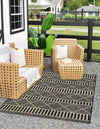 Seaside Lattice Collection Area Rug -  Glade Rectangle Black  lifestyle 12