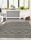 Seaside Lattice Collection Area Rug -  Glade Rectangle Black  lifestyle 16