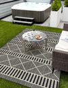 Seaside Lattice Collection Area Rug -  Glade Rectangle Black  lifestyle 20
