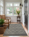 Seaside Lattice Collection Area Rug -  Glade Rectangle Black  lifestyle 24