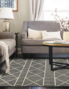 Seaside Lattice Collection Area Rug -  Glade Rectangle Black  lifestyle 32