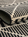 Seaside Lattice Collection Area Rug -  Glade Rectangle Black  lifestyle 48