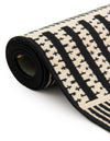 Seaside Lattice Collection Area Rug -  Glade Rectangle Black  lifestyle 69