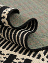 Seaside Lattice Collection Area Rug -  Glade Rectangle Black  lifestyle 72