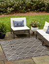 Seaside Lattice Collection Area Rug -  Glade Square Black  lifestyle 87