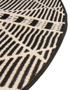 Seaside Lattice Collection Area Rug -  Glade Round Black  lifestyle 175