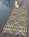 Seaside Lattice Collection Area Rug -  Glade Runner Black  lifestyle 142