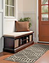 Seaside Lattice Collection Area Rug -  Glade Runner Black  lifestyle 166