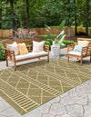 Seaside Lattice Collection Area Rug -  Glade Rectangle Green  lifestyle 13