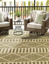 Seaside Lattice Collection Area Rug -  Glade Rectangle Green  lifestyle 21