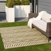 Seaside Lattice Collection Area Rug -  Glade Rectangle Green  lifestyle 78
