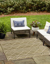 Seaside Lattice Collection Area Rug -  Glade Square Green  lifestyle 90