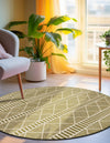 Seaside Lattice Collection Area Rug -  Glade Round Green  lifestyle 103