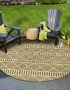 Seaside Lattice Collection Area Rug -  Glade Round Green  lifestyle 127