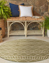 Seaside Lattice Collection Area Rug -  Glade Round Green  lifestyle 143