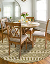 Seaside Lattice Collection Area Rug -  Glade Round Green  lifestyle 151