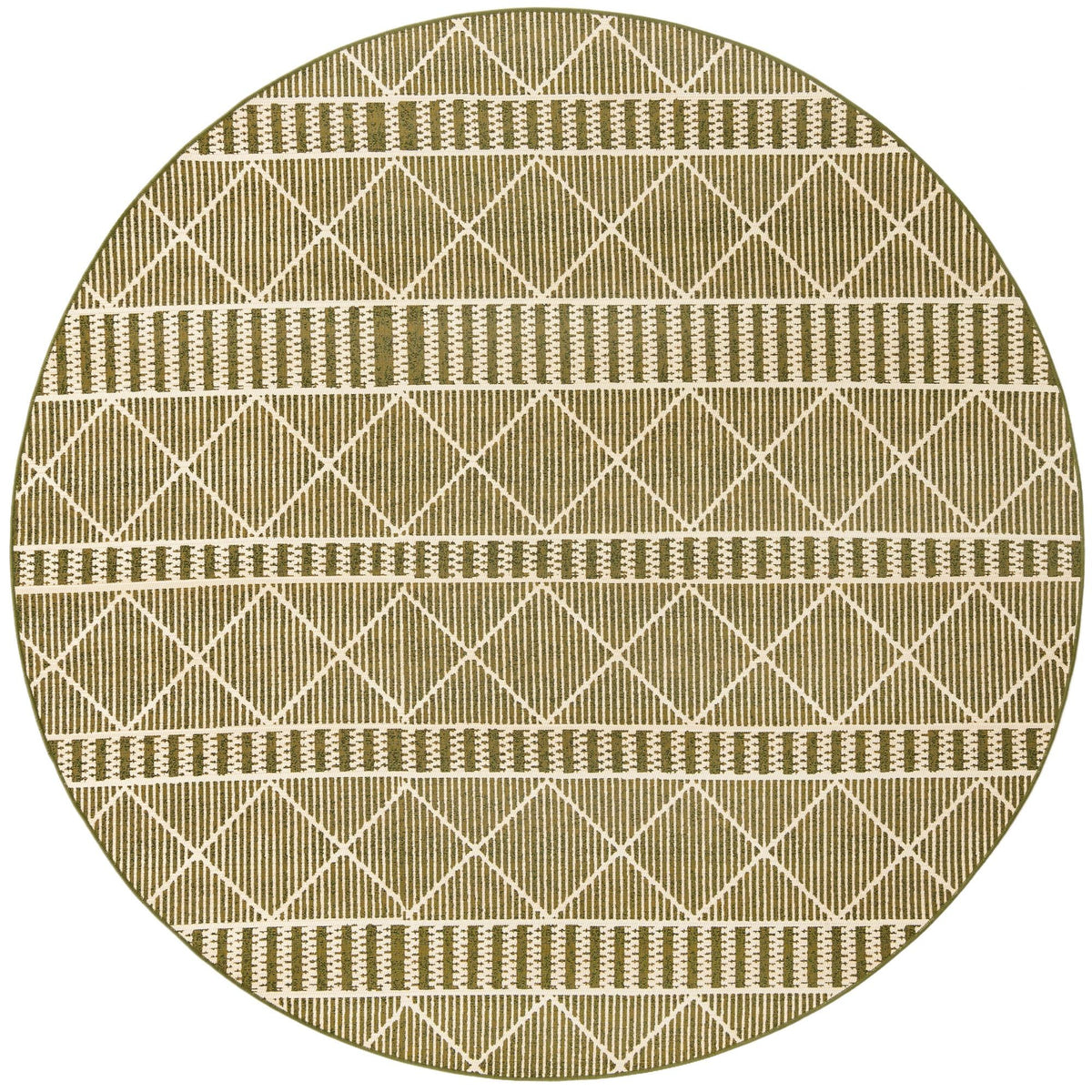 Savannah Pergola Collection Area Rug -  Glade Round Green  lifestyle 131