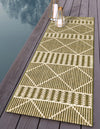 Seaside Lattice Collection Area Rug -  Glade Runner Green  lifestyle 92