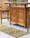 Seaside Lattice Collection Area Rug -  Glade Runner Green  lifestyle 160