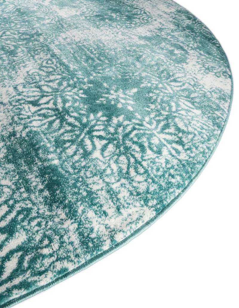 Riviera Elegance Collection Area Rug -  Monaco (Turquoise) Oval Turquoise  lifestyle 49
