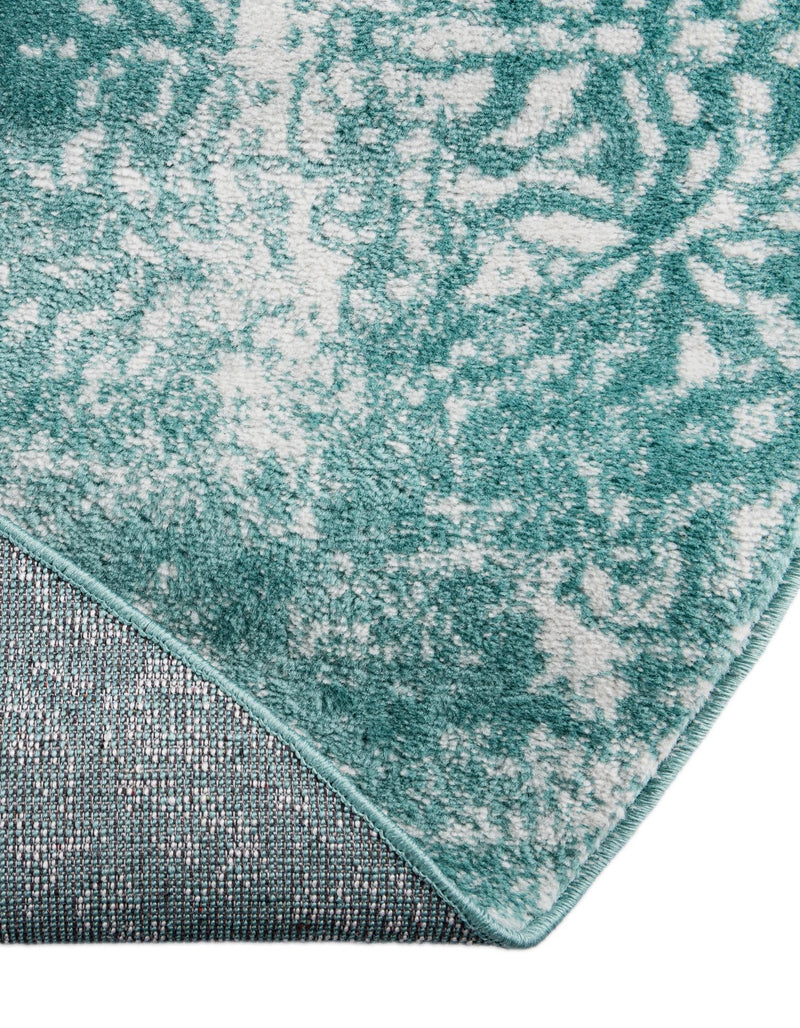 Riviera Elegance Collection Area Rug -  Monaco (Turquoise) Oval Turquoise  lifestyle 51