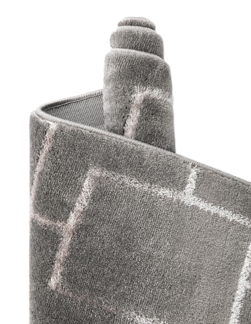 Hollywood Luxe Collection Area Rug -  Beverly (Gray Silver) Square Gray Silver  lifestyle 43