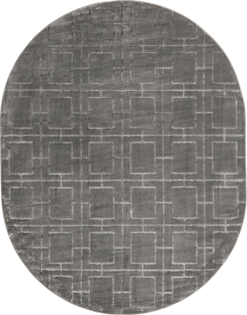 Hollywood Luxe Collection Area Rug -  Beverly (Gray Silver) Oval Gray Silver  lifestyle 19