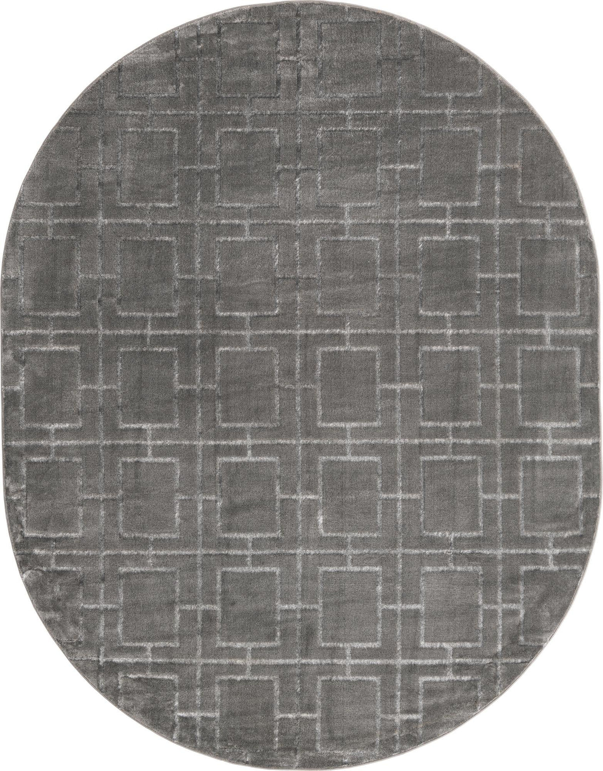 Hollywood Luxe Collection Area Rug -  Beverly Oval Gray Silver  lifestyle 45