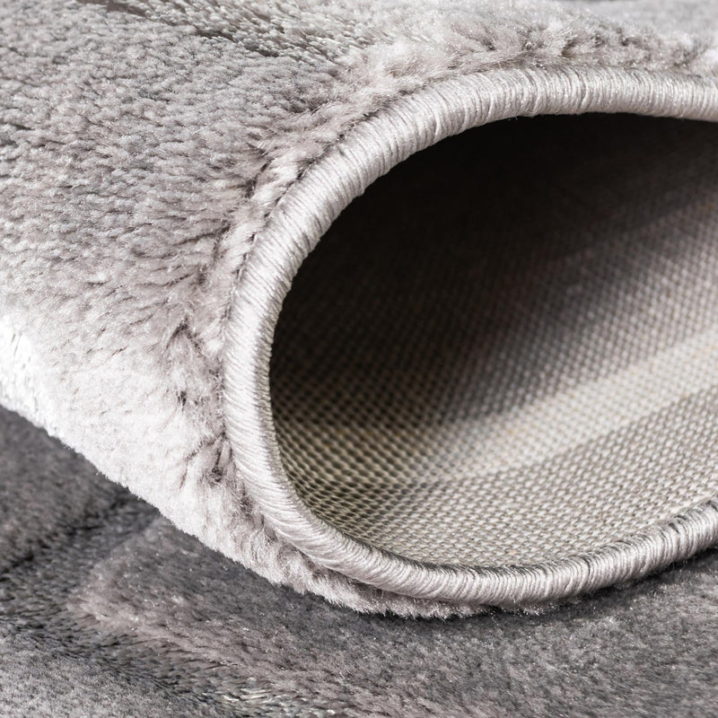 Hollywood Luxe Collection Area Rug -  Beverly (Gray Silver) Oval Gray Silver  lifestyle 39