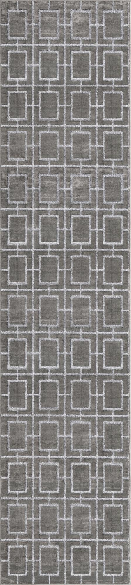 Hollywood Luxe Collection Area Rug -  Beverly (Gray Silver) Runner Gray Silver  lifestyle 41