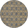 Hollywood Luxe Collection Area Rug -  Beverly (Gray Gold) Round Gray Gold  lifestyle 15