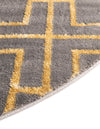 Hollywood Luxe Collection Area Rug -  Beverly (Gray Gold) Round Gray Gold  lifestyle 39
