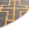 Hollywood Luxe Collection Area Rug -  Beverly (Gray Gold) Round Gray Gold  lifestyle 40