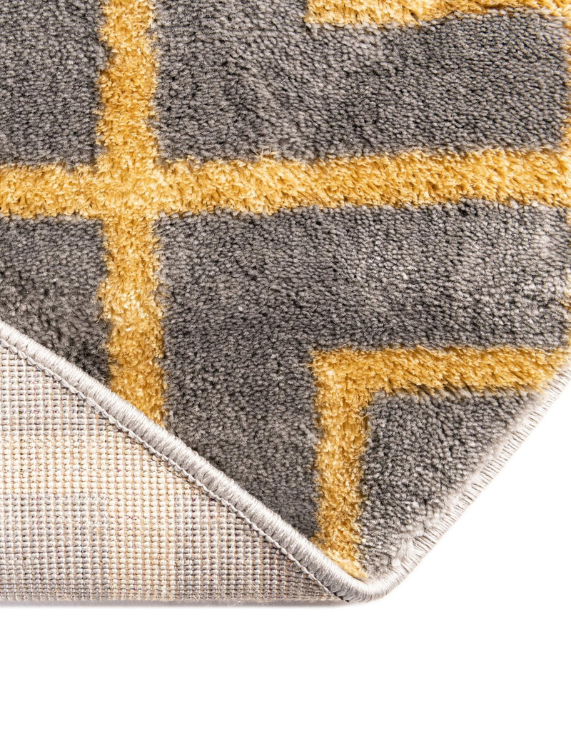 Hollywood Luxe Collection Area Rug -  Beverly (Gray Gold) Round Gray Gold  lifestyle 41