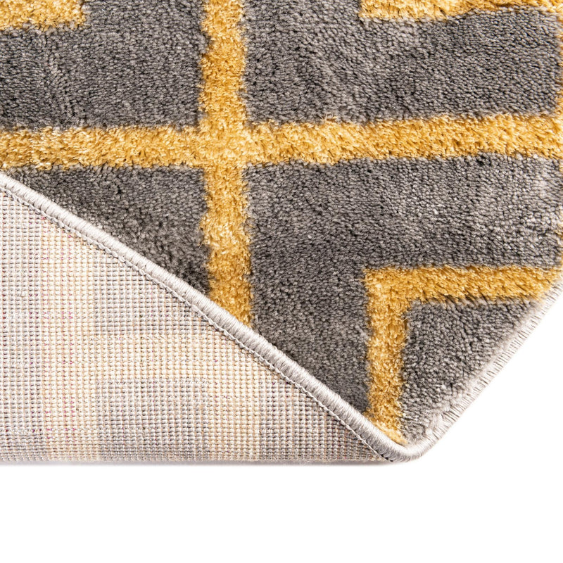 Hollywood Luxe Collection Area Rug -  Beverly (Gray Gold) Round Gray Gold  lifestyle 42