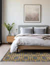 Hollywood Luxe Collection Area Rug -  Beverly (Gray Gold) Square Gray Gold  lifestyle 26