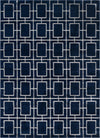 Hollywood Luxe Collection Area Rug -  Beverly (Navy Blue Silver) Rectangle Navy Blue Silver  lifestyle 2