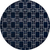 Hollywood Luxe Collection Area Rug -  Beverly (Navy Blue Silver) Round Navy Blue Silver  lifestyle 17