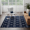 Hollywood Luxe Collection Area Rug -  Beverly (Navy Blue Silver) Square Navy Blue Silver  lifestyle 70