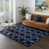 Hollywood Luxe Collection Area Rug -  Beverly (Navy Blue Silver) Square Navy Blue Silver  lifestyle 71