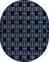 Hollywood Luxe Collection Area Rug -  Beverly (Navy Blue Silver) Oval Navy Blue Silver  lifestyle 19