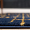 Hollywood Luxe Collection Area Rug -  Beverly (Navy Blue Gold) Round Navy Blue Gold  lifestyle 31