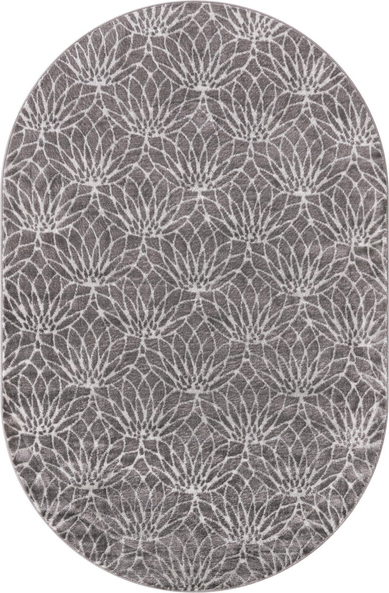 Hollywood Luxe Collection Area Rug -  Rodeo Oval Gray Silver  lifestyle 56