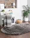 Majestic Manor Collection Area Rug - Versailles (Slate) Oval Slate  lifestyle 25