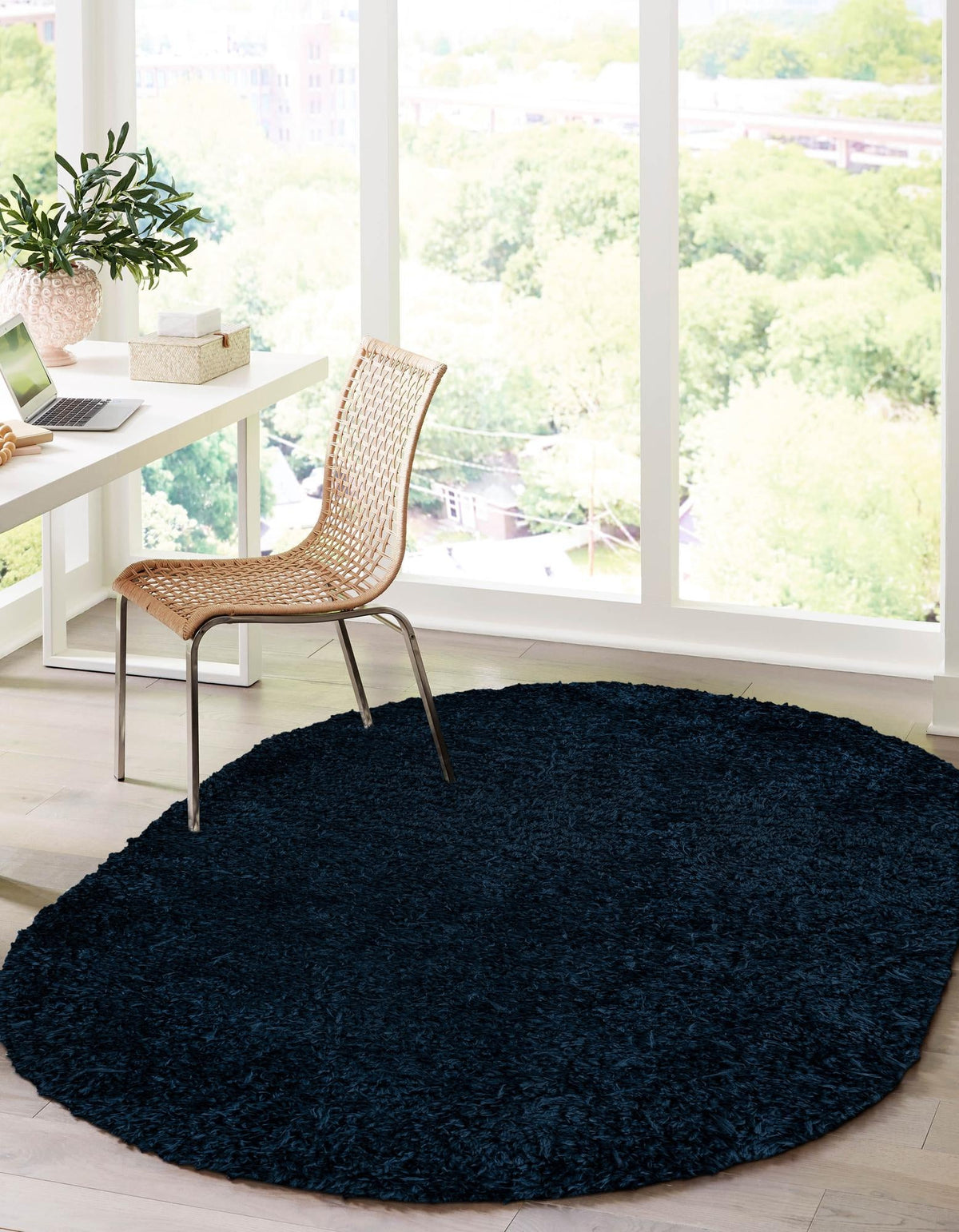 Majestic Manor Collection Area Rug - Versailles (Aegean Blue) Oval Aegean Blue  lifestyle 22