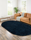 Majestic Manor Collection Area Rug - Versailles (Aegean Blue) Oval Aegean Blue  lifestyle 37