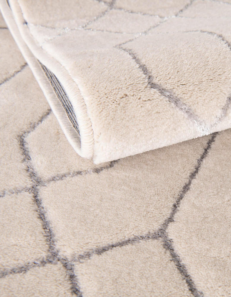 Hollywood Luxe Collection Area Rug - Sunset (White Silver) Rectangle White Silver  lifestyle 25