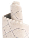 Hollywood Luxe Collection Area Rug - Sunset (White Silver) Rectangle White Silver  lifestyle 28